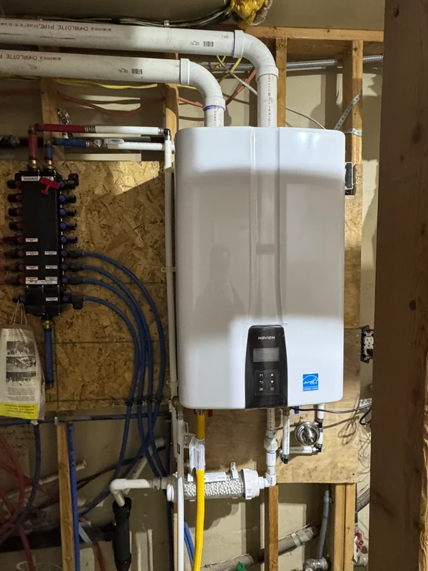 Tankless water heater installation